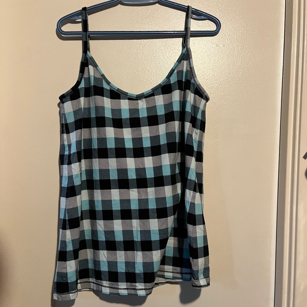 LOVE & LEGEND PLAID ADJUSTABLE TANK TOP